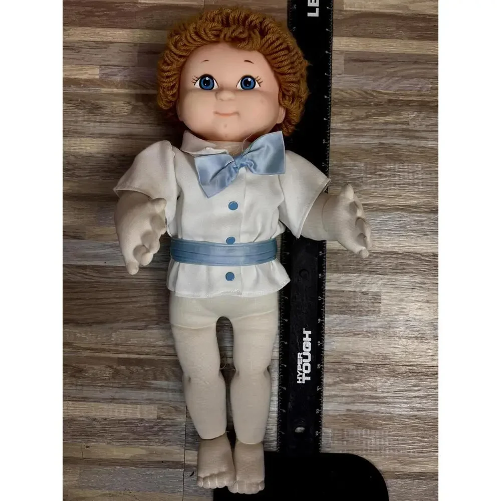 vintage cabbage patch‎ boy kawaii doll blue eyes yarn hair 16in